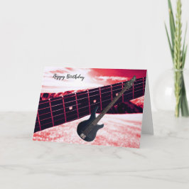 Hett Electric Guitar Birthday Card Helgkort