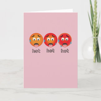 Hett Emoji Valentines day Card Tack Kort