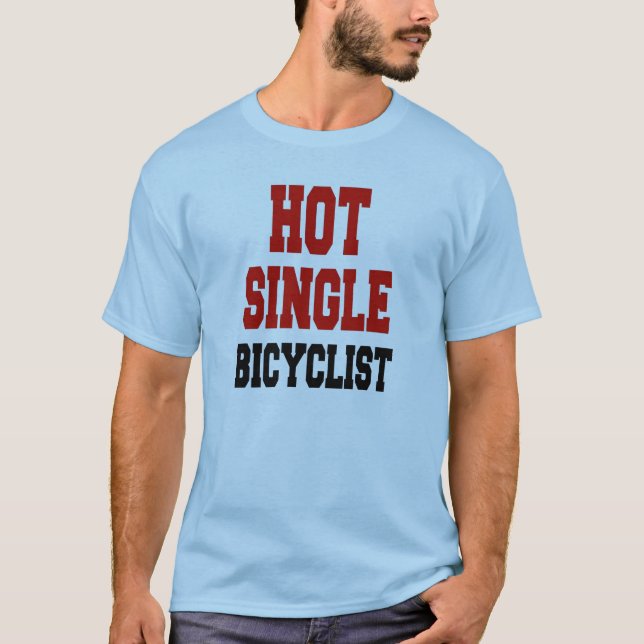 Hett - enkel biclist t shirt (Framsida)