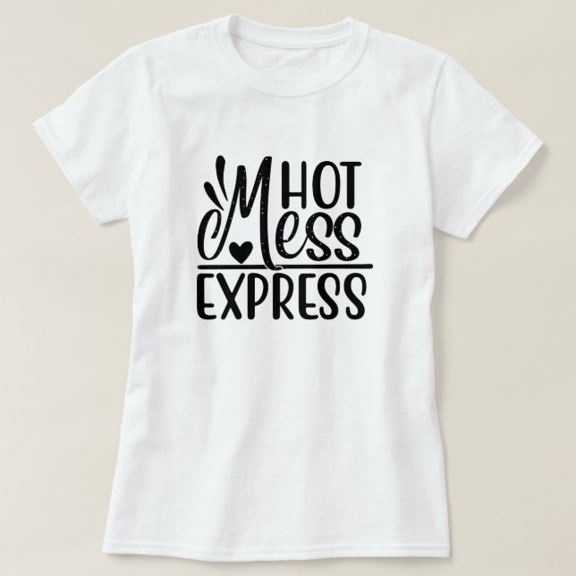 "Hett  Express"-citattecken design T-Shirt (Design framsida)