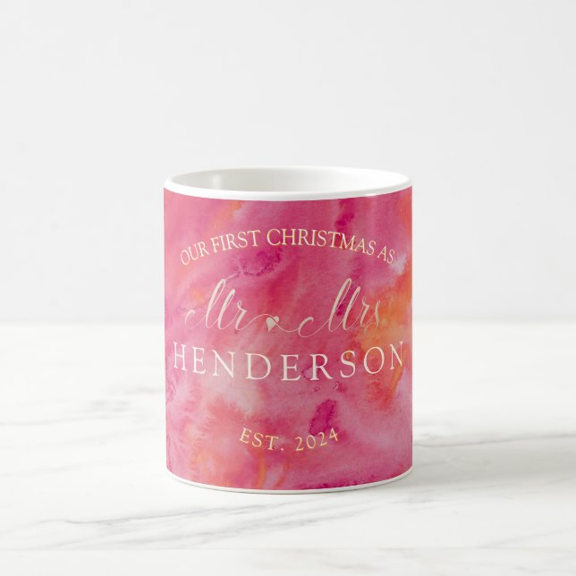 Hett Färg Första jul Mr. och Mrs. Kaffemugg (Center)