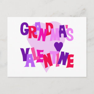 Hett Färg Heart Grandmas Valentine Helg Vykort