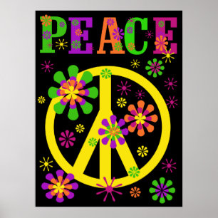 Hett Färg Peace Poster