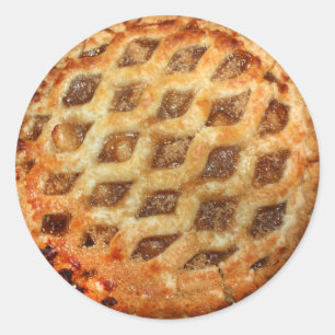 Hett Färskt äpple Paj Runt Klistermärke