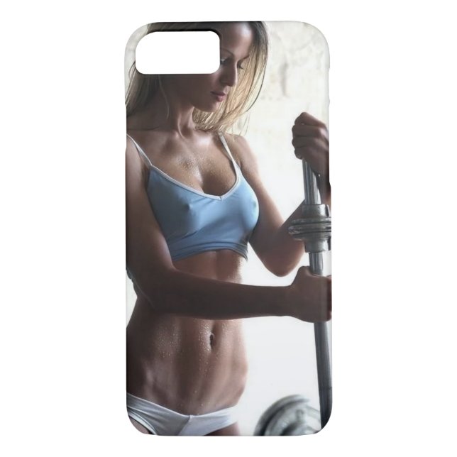 Hett Female Fitness Girl Case-Mate iPhone Skal (Baksida)
