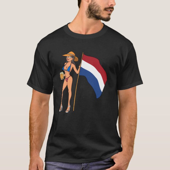 Hett Fläkt Girl Netherlands T Shirt (Framsida)