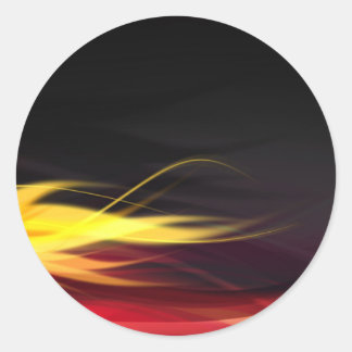 Hett Flames Runt Klistermärke