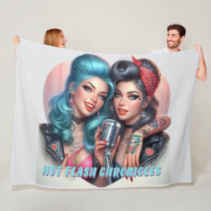 Hett Flash Chronicles Retro Diva Ull Throw Fleecefilt