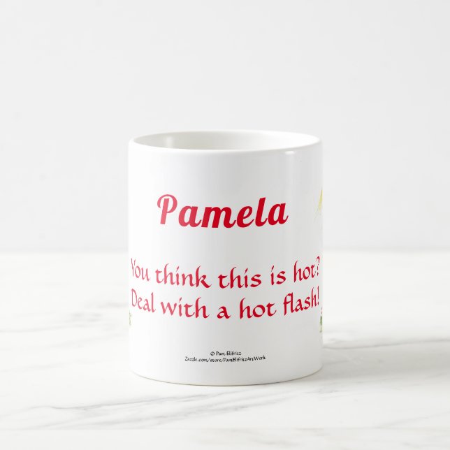 Hett Flash i Global Warming Woman Text Coffee Kaffemugg (Center)