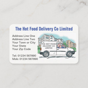 Hett Food Takeaway Delivery Company Visitkort