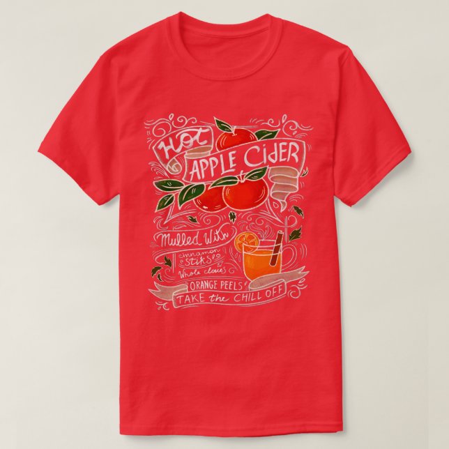 Hett för äppelciderrecept - fallhöstfestival t shirt (Design framsida)