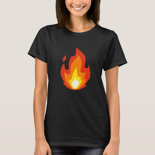 Hett för brandsläckningsglödlame Lit Easy Campfire T Shirt (Framsida)