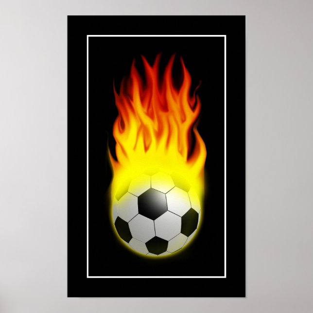 Hett Fotboll vid brand - POSTER (Framsidan)