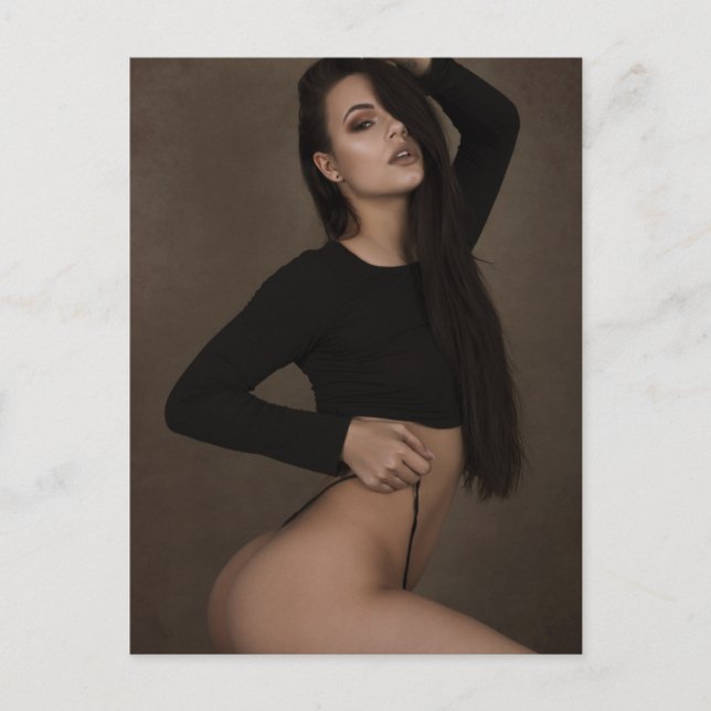 HETT! foto av modell för långa språkversioner Vykort (Framsida)