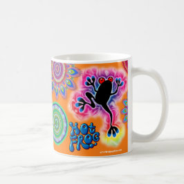 Hett Frog Surfa klassiskt kaffe mugg. Kaffemugg