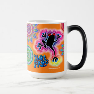 Hett Frog Surfa morfingkaffe mugg. Magisk Mugg