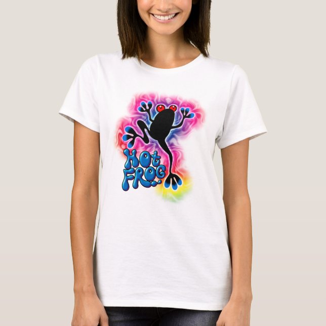 Hett Frog Surfa psykedelisk skjorta T Shirt (Framsida)