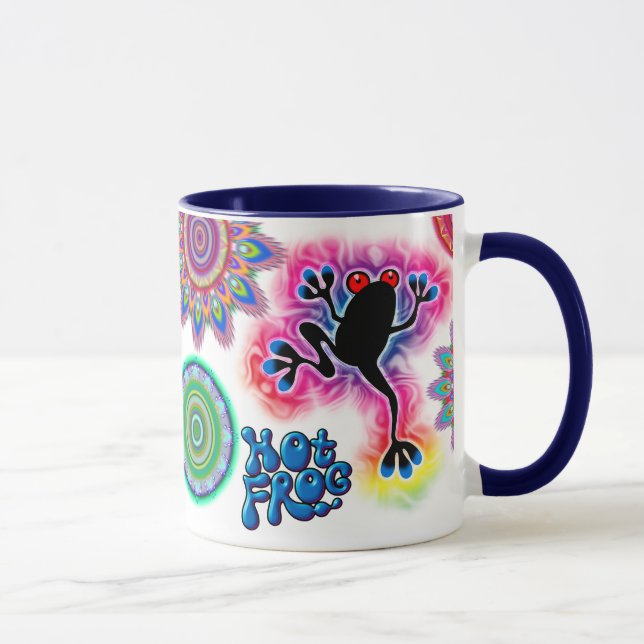 Hett Frog Surfa två ton kaffe mugg. Mugg (Höger)