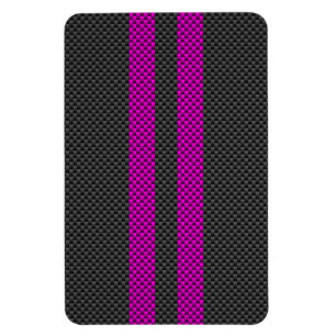Hett Fuchsia Rosa Tävla Rand kolfiber Stil Magnet