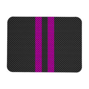 Hett Fuchsia Rosa Tävla Rand kolfiber Stil Magnet