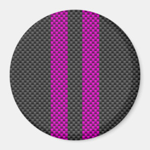 Hett Fuchsia Rosa Tävla Rand kolfiber Stil Magnet