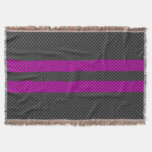 Hett Fuchsia Rosa Tävla Rand kolfiber Stil Mysfilt