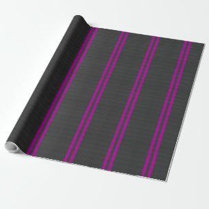 Hett Fuchsia Rosa Tävla Rand kolfiber Stil Presentpapper