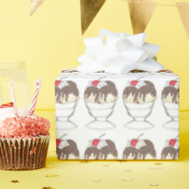 Hett Fudge Ice Cream Sundae Dessert Scoop Shop Presentpapper