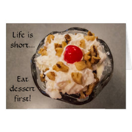 Hett Fudge Sundae - Dessert - Delicious - Yummy Hälsningskort