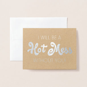 hett Funny Bridesmaid eller Maid of honor Folierat Kort