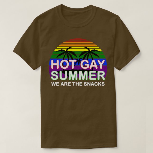 Hett Gay Summer Vi är Snacks HBT-apparat T Shirt (Design framsida)