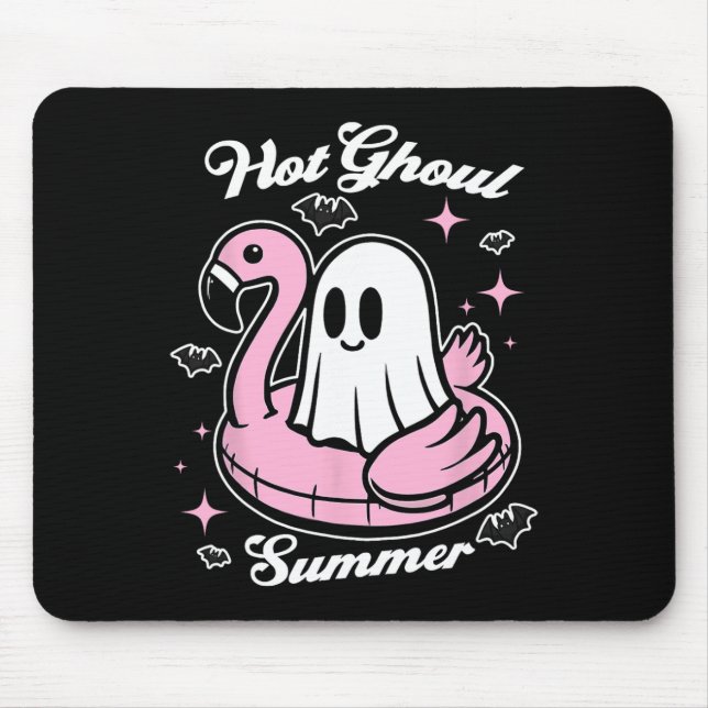 Hett Ghoul Summer Flamingo Ghost Summerween Musmatta (Framsidan)
