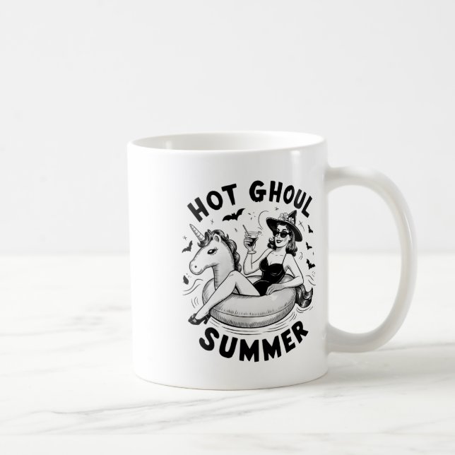 Hett Ghoul Summer Funny Halloween Outfit Costumes Kaffemugg (Höger)