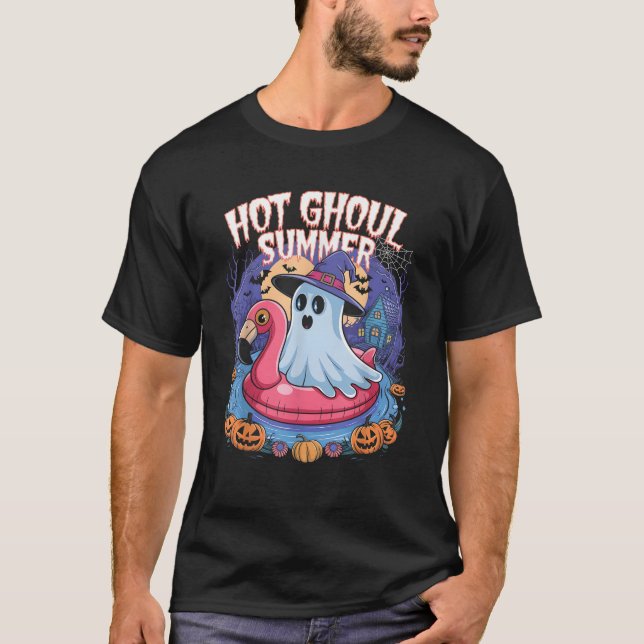 Hett Ghoul Summer Ghost Funny Halloween Spöken Kid T Shirt (Framsida)