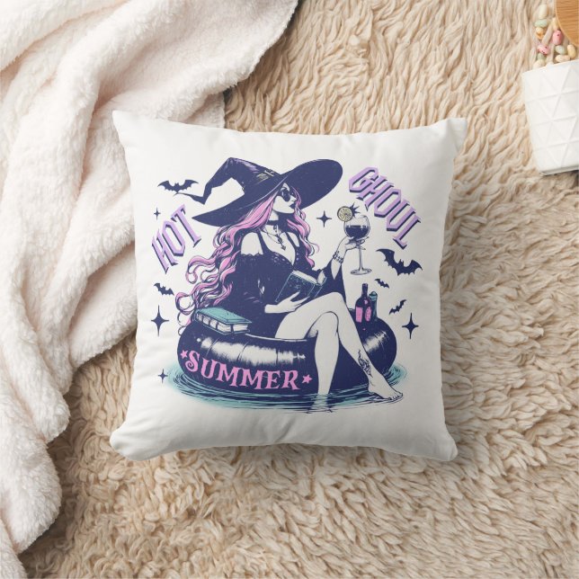 Hett Ghoul Summer Witch Halloween Kudde (Filt)