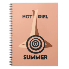 Hett Girl Summer Peach Sand Anteckningsbok