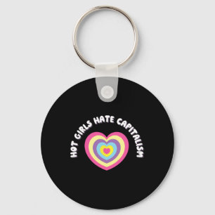 Hett Girls Hate Capitalism - Demokratiska socialis Nyckelring
