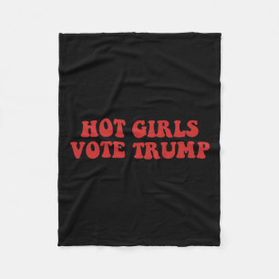 Hett Girls Omröstningsresultat Trump Omröstningsre Fleecefilt