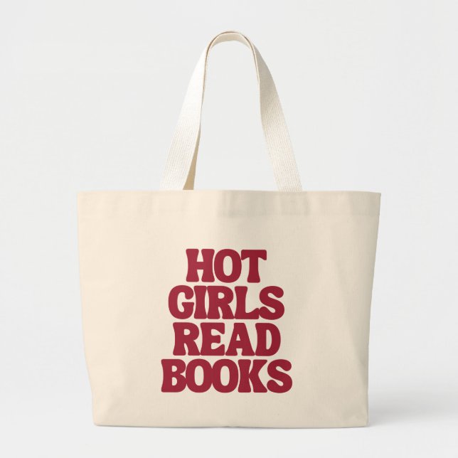 HETT GIRLS READ BOKAR - Jumbo Tote Bag ❤️ ‍ 🔥 Tygkasse (Framsidan)