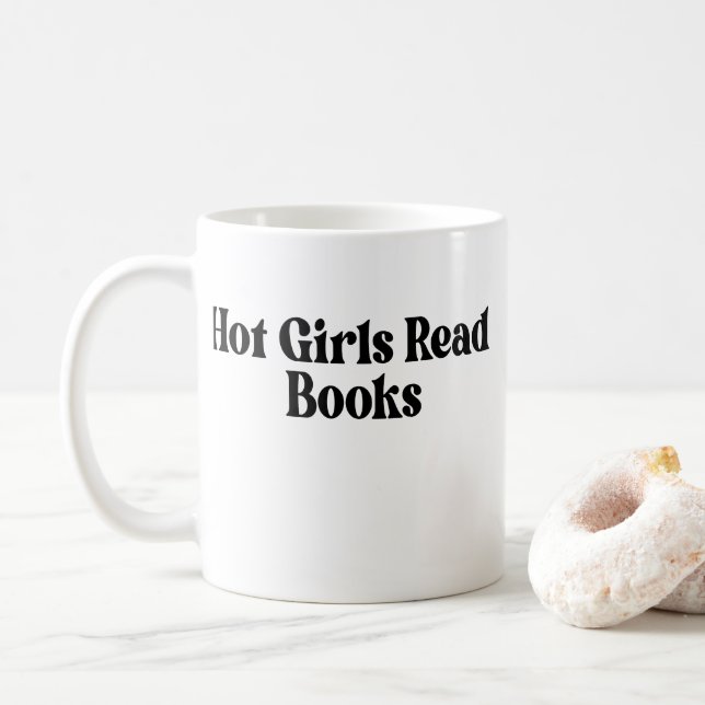 Hett Girls Read Bokar Kaffemugg (Med munk)
