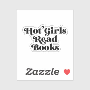 Hett Girls Read Bokar Klistermärken