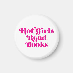 Hett Girls Read Bokar Magnet