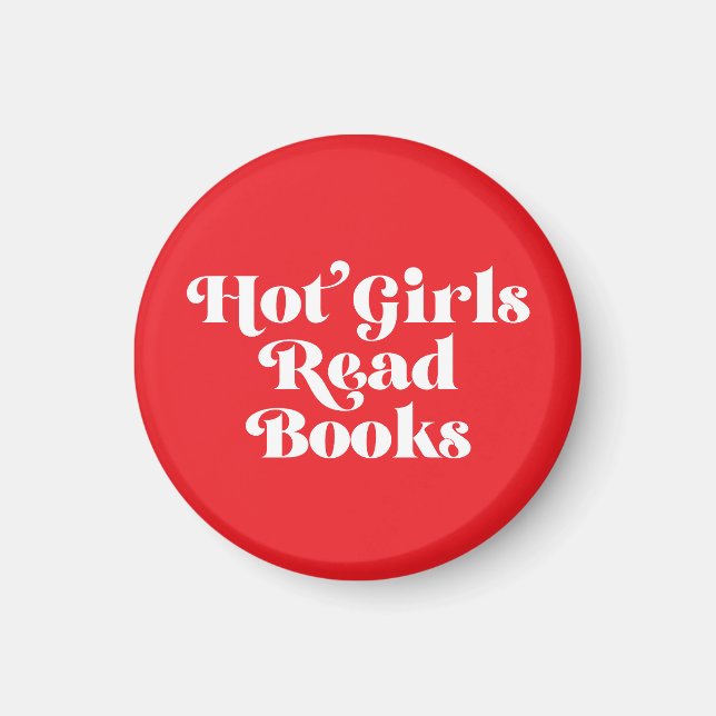 Hett Girls Read Bokar Magnet (Framsidan)