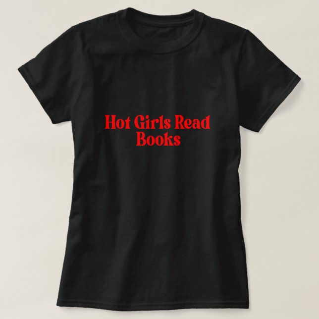 Hett Girls Read Bokar T Shirt (Design framsida)
