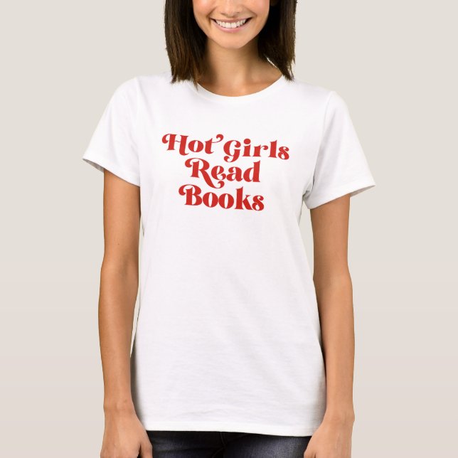 Hett Girls Read Bokar T Shirt (Framsida)