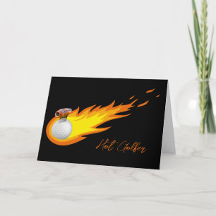 Hett Golfer Greeting Card Helgkort