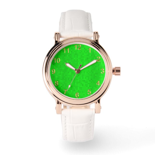 Hett Grönt Shimmer Armbandsur (Framsida)