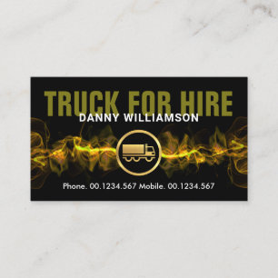Hett Gult Electrical Lightning Trucking Service Visitkort