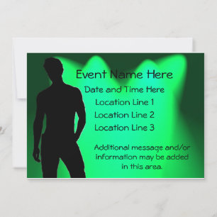Hett Guy Party-inbjudningar Inbjudningar