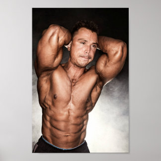 Hett Guy Sexy Shirtless BodyBuilder Hunk Muscles Poster